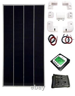 100W solar panel kit 20A charger dual controller 12v with remote LCD motorhome