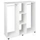 Homcom Mobile Double Open Wardrobe With Clothes Hanging Rail Colthing White